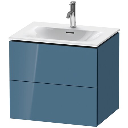 Duravit L-Cube Wall-Mounted Vanity Unit Stone Blue High Gloss LC630504747
